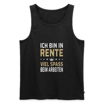 Rentner Ruhestand Rente Ich bin in Rente - Männer Premium Bio Tank Top - Schwarz - Vorne - AI Model Male 178 light (178cm)