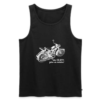 DDR Motorrad RT 125 Oldtimer IFA - Männer Premium Bio Tank Top - Schwarz - Vorne - AI Model Male 178 light (178cm)