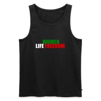 Women life freedom - Débardeur bio Premium Homme - noir - Devant - Michal (187cm)