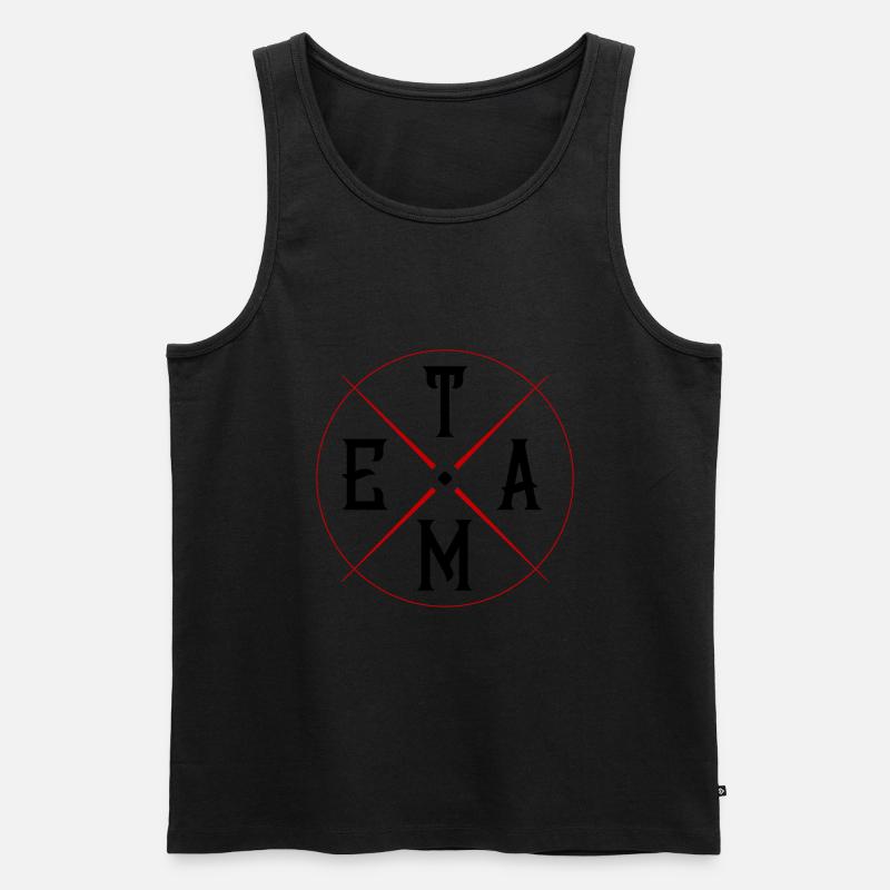 Team Kreis - Männer Premium Bio Tank Top - Schwarz