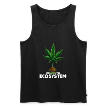 Cannabis Ganja Statement Gras Geschenk trendy - Männer Premium Bio Tank Top - Schwarz - Vorne - AI Model Male 178 light (178cm)