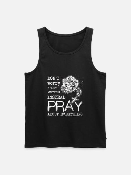 Rosary Christian Prayer Christianity - Men's Premium Organic Tank Top - black