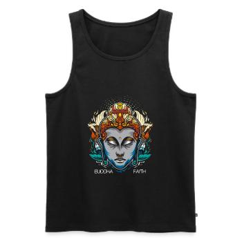 Buddha Buddhism India Religion Faith - Men's Premium Organic Tank Top - black - Front - Michal (187cm)