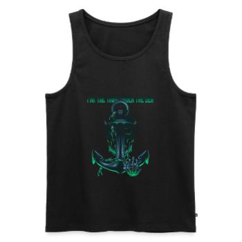 anchor - Men's Premium Organic Tank Top - black - Front - AI Model Male 178 light (178cm)