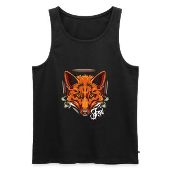 Forest dweller fox forest animal animal - Men's Premium Organic Tank Top - black - Front - Michal (187cm)