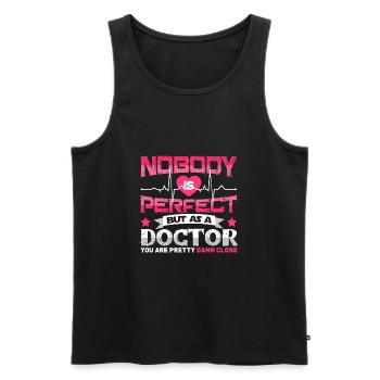 Doctor Medical Doctor - Men's Premium Organic Tank Top - black - Front - AI Model Male 178 light (178cm)