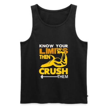Body Building - Männer Premium Bio Tank Top - Schwarz - Vorne - AI Model Male 178 light (178cm)