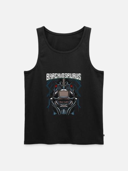 Cyborg Brachiosaurus Dinosaure Scifi - Débardeur bio Premium Homme - noir
