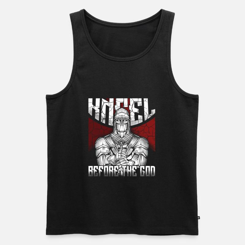 Kreuzritter - Männer Premium Bio Tank Top - Schwarz