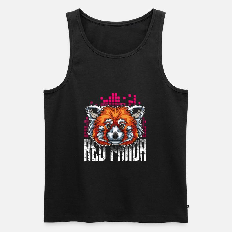 Roter Panda - Männer Premium Bio Tank Top - Schwarz