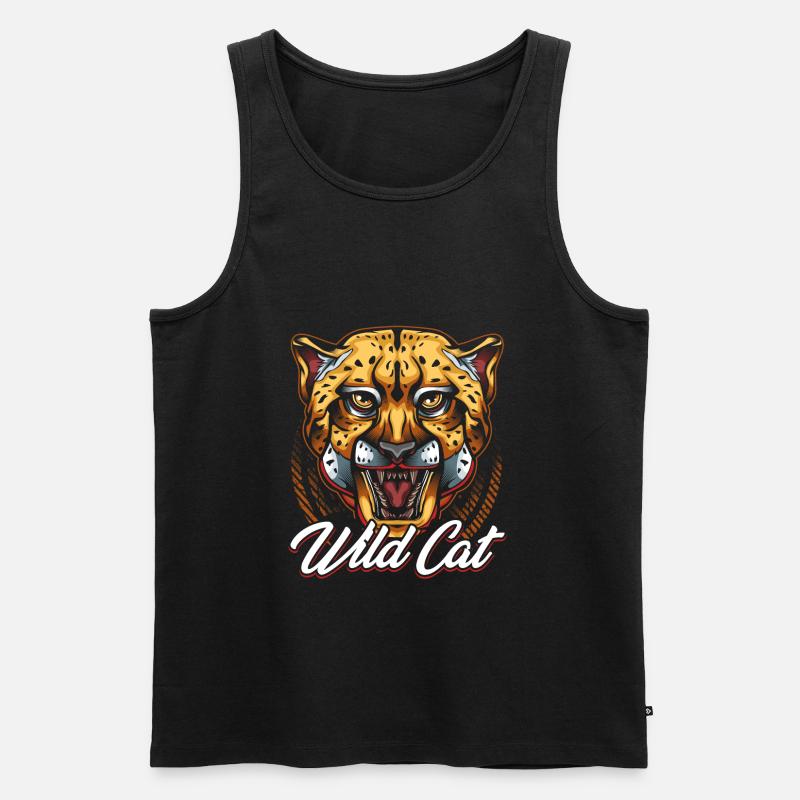 Gepard - Männer Premium Bio Tank Top - Schwarz