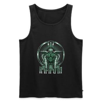 Fertility God Chnum Egyptian Egypt - Men's Premium Organic Tank Top - black - Front - AI Model Male 178 light (178cm)