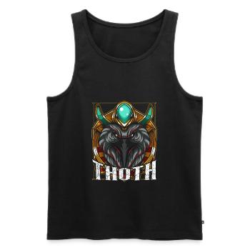 Thoth Thot Egyptian god deity Ibis - Men's Premium Organic Tank Top - black - Front - AI Model Male 178 light (178cm)