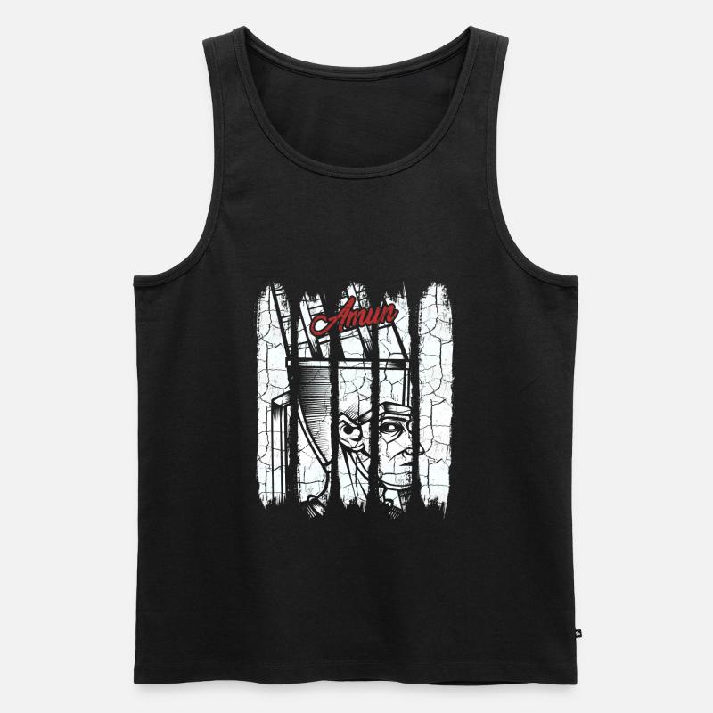 Gott Amun - Männer Premium Bio Tank Top - Schwarz