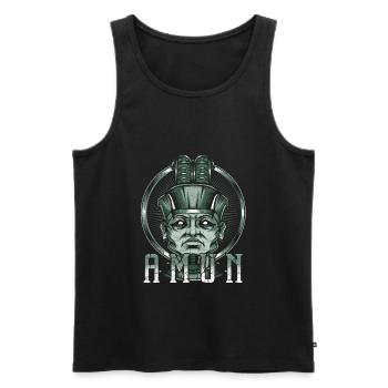 Dieu du saule dieu égyptien égyptien - Débardeur bio Premium Homme - noir - Devant - AI Model Male 178 light (178cm)