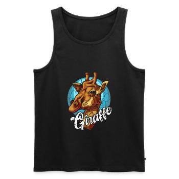 giraffe - Men's Premium Organic Tank Top - black - Front - AI Model Male 178 light (178cm)