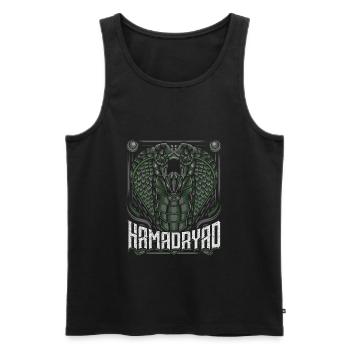 Modern Trendy King Cobra Snake venomous snake - Men's Premium Organic Tank Top - black - Front - AI Model Male 178 light (178cm)
