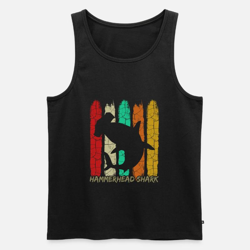 Hammerhai - Männer Premium Bio Tank Top - Schwarz
