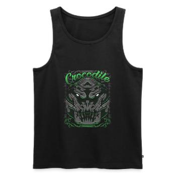 Krokodil - Männer Premium Bio Tank Top - Schwarz - Vorne - AI Model Male 178 light (178cm)