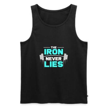 Body building - Men's Premium Organic Tank Top - black - Front - AI Model Male 178 light (178cm)