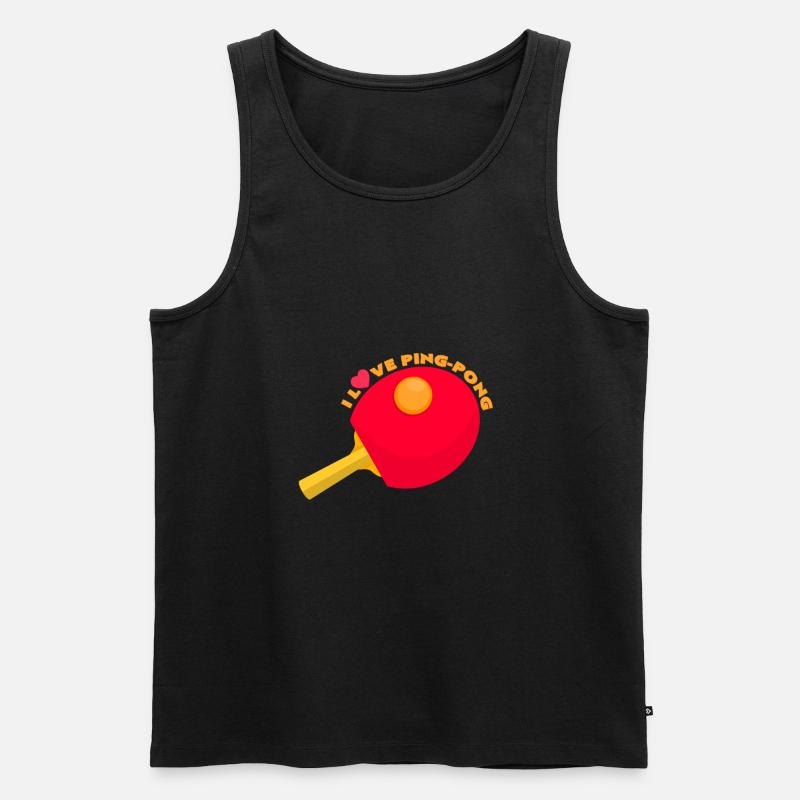 Tischtennis - Männer Premium Bio Tank Top - Schwarz