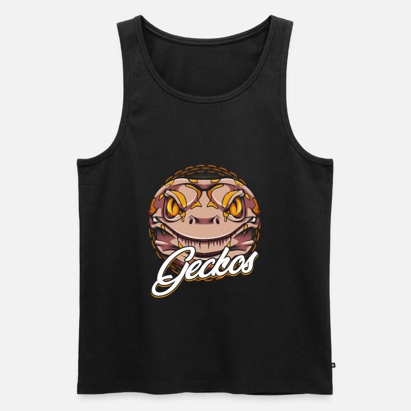 Gecko - Männer Premium Bio Tank Top - Schwarz