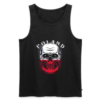 Polen - Männer Premium Bio Tank Top - Schwarz - Vorne - AI Model Male 178 light (178cm)