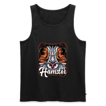 Hamster Nagetier Haustier Zwerghamster Geschenk - Männer Premium Bio Tank Top - Schwarz - Vorne - AI Model Male 178 light (178cm)