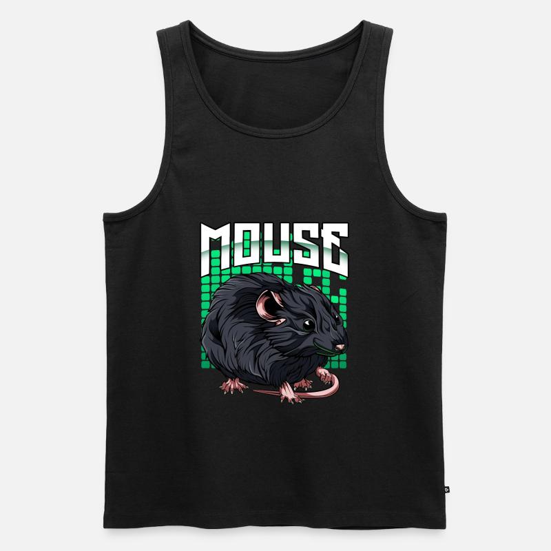 Hausmaus Haustier Maus Mausel Mäuschen Geschenk - Männer Premium Bio Tank Top - Schwarz