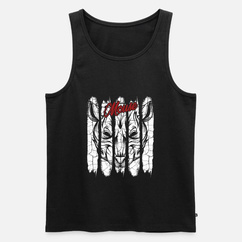 Maus - Männer Premium Bio Tank Top - Schwarz