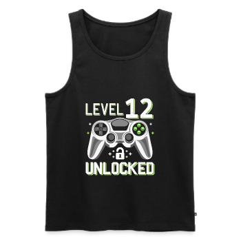 Level 12 Complete 12 Jahre Gamer Junge Geschenk - Männer Premium Bio Tank Top - Schwarz - Vorne - AI Model Male 178 light (178cm)