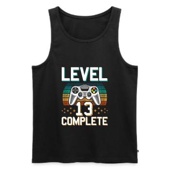 Level 13 Unlocked Gamer 13 year old gift - Men's Premium Organic Tank Top - black - Front - Michal (187cm)