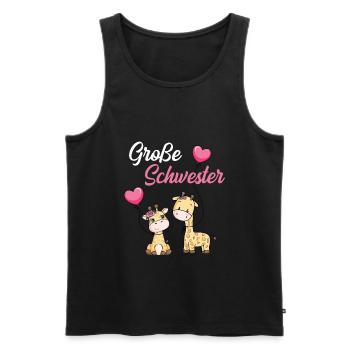 Große Schwester 2021 Giraffen süße Geschenkidee - Männer Premium Bio Tank Top - Schwarz - Vorne - Michal (187cm)