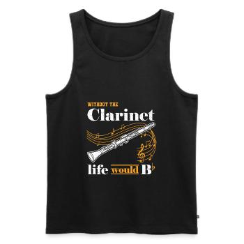 Klarinette lustiger Spruch Musiker Geschenk - Männer Premium Bio Tank Top - Schwarz - Vorne - Michal (187cm)