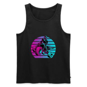 Quad Rider Offroad Biker ATV Vintage - Men's Premium Organic Tank Top - black - Front - AI Model Male 178 light (178cm)