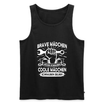 Kfz Mechanikerin Spruch Kfz-Mechatronikerin - Männer Premium Bio Tank Top - Schwarz - Vorne - Michal (187cm)