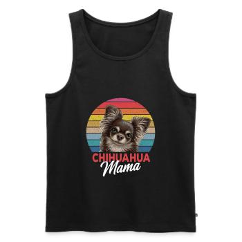 Chihuahua Mama Mum chiens mignons - Débardeur bio Premium Homme - noir - Devant - Michal (187cm)
