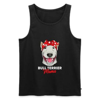 Bull terrier dogs mom mistress bull terrier - Men's Premium Organic Tank Top - black - Front - Michal (187cm)