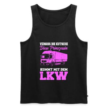 LKW-Fahrerin Trucker Babe Spruch Geschenk - Männer Premium Bio Tank Top - Schwarz - Vorne - Michal (187cm)