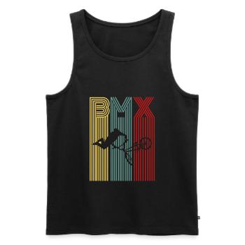 BMX Stunt Retro Freestyle Fahrer Geschenk - Männer Premium Bio Tank Top - Schwarz - Vorne - AI Model Male 178 light (178cm)