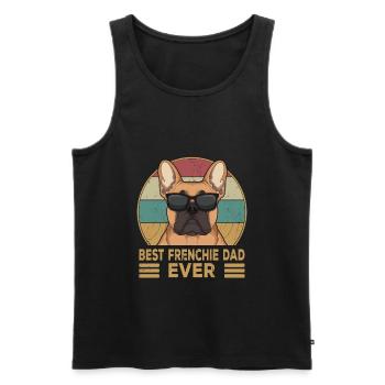 Best Frenchie Dad Ever French Bulldog - Men's Premium Organic Tank Top - black - Front - Michal (187cm)