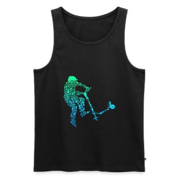 Scooter Stunt Kick Scooter cadeau pour enfants - Débardeur bio Premium Homme - noir - Devant - Michal (187cm)