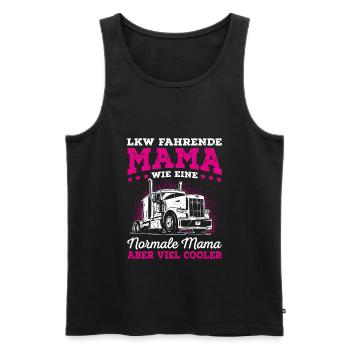 LKW Mama Trucker Babe Spruch Truckerin - Männer Premium Bio Tank Top - Schwarz - Vorne - Michal (187cm)