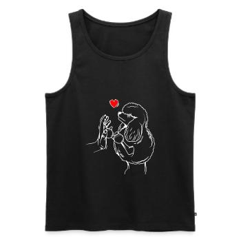 Pudel Liebe Hunde Frauchen lustige Geschenk - Männer Premium Bio Tank Top - Schwarz - Vorne - AI Model Male 178 light (178cm)