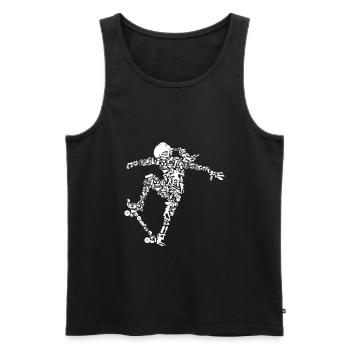 Skater Girl Skateboard Stunt Gift Girl - Men's Premium Organic Tank Top - black - Front - Michal (187cm)