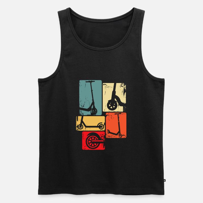 Scooter Roller Stunt Tretroller Geschenk - Männer Premium Bio Tank Top - Schwarz