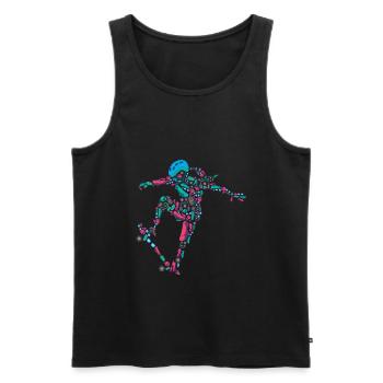 Skater Girl Skateboard Stunt Mädchen - Men's Premium Organic Tank Top - black - Front - Michal (187cm)