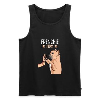 Bouledogue française Maman Frenchie Maman - Débardeur bio Premium Homme - noir - Devant - Michal (187cm)
