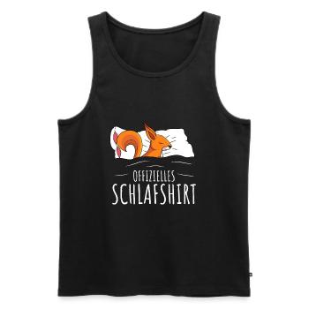 Offizielles Schlafshirt Eichhörnchen Geschenk - Männer Premium Bio Tank Top - Schwarz - Vorne - AI Model Male 178 light (178cm)