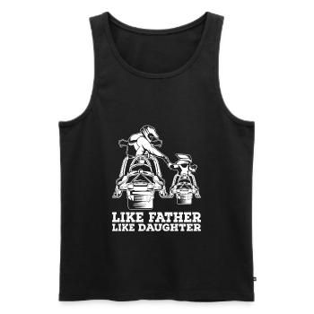 Schneemobil Vater und Tochter Geschenk - Männer Premium Bio Tank Top - Schwarz - Vorne - Michal (187cm)